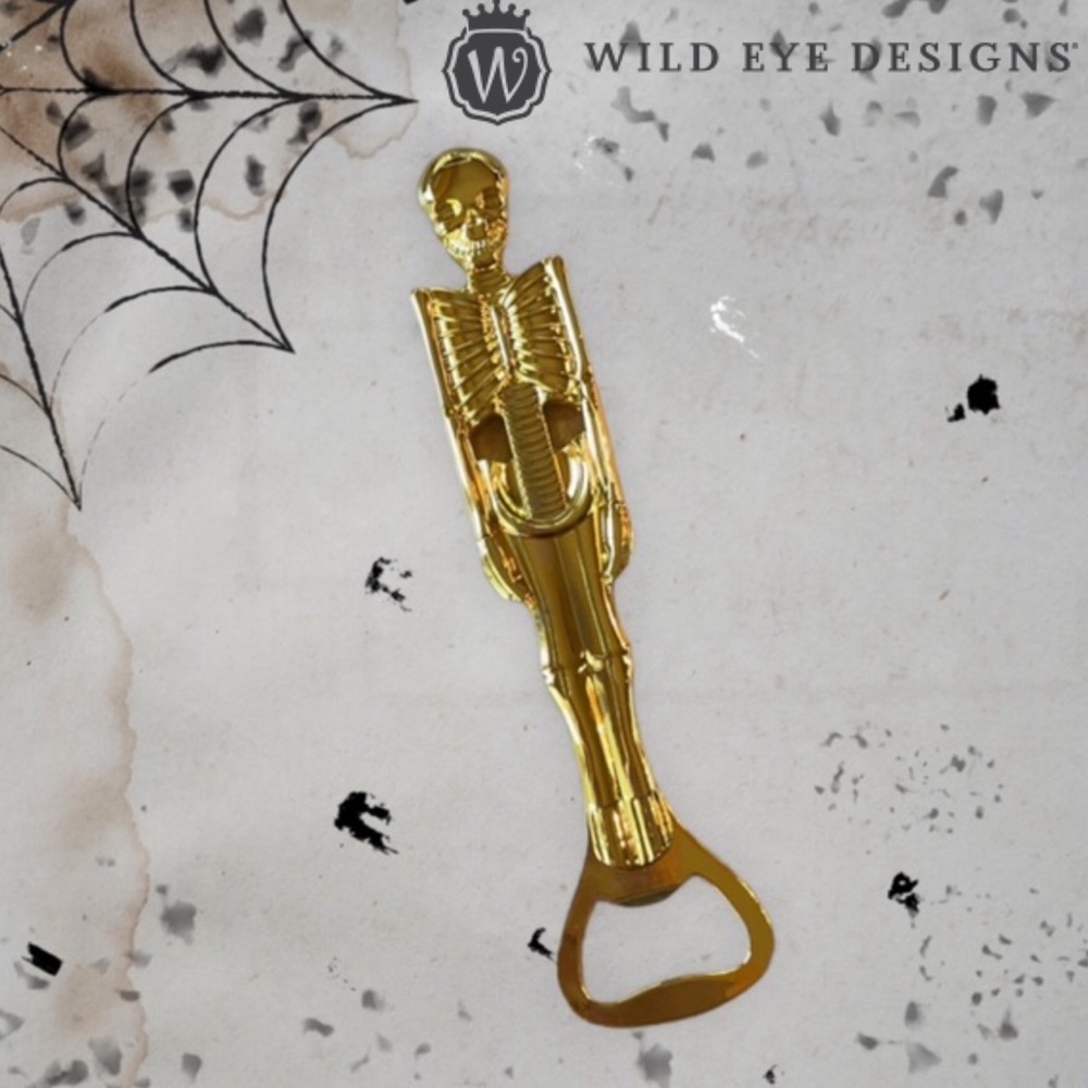 Wink Bottle Opener: Gold Skeleton